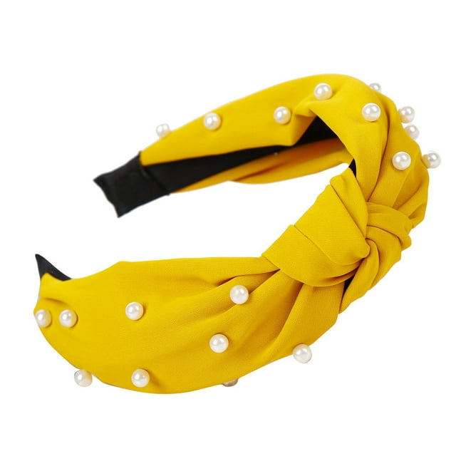 Fiudx Diadema con Lazo, Elegante Pañuelo de Tela, Aro Elástico Cómodo, Banda Absorbente para Mujer, Moda Deportiva Diaria, Regalo Perfecto, Talla Universal.