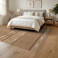 thumbnail image 3 of ODIKA 6'x9' Warm Earth Tones Pattern Washable Area Rug Geometric Stripes with Modern Accents Easy Care, Non-Shedding, for Queen Size Bedroom Under Bed Master Suite, 3 of 7