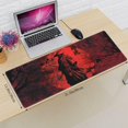 thumbnail image 3 of Japanese Samurai Red Moon Black Chreey Bloosm Mouse Pad 31.5x11.8 in Desk Accessories Big Extended Non-Slip Rubber Base Mousepad with Stitched Edges Gaming Pc Desktop Large Mouse Pad, 3 of 6