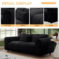 thumbnail image 3 of FREEHOMAE 80" Oversized Boucle Sofa Couch,Modern Loveseat,Deep Seat Love Seat,Mid Century Modern Sofa,Cloud Couch for Living Room,Apartment,Office,and Lounge,Black, 3 of 6
