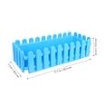 thumbnail image 5 of Worgeous Fence Flower Pots Rectangular Succulent Planting Pot Blue Resin 1Set, 5 of 8