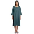 thumbnail image 2 of Moomaya Chemise de Nuit en Coton pour Femmes, Unie, Col Rond, Patte de Boutonnage, 2 of 6