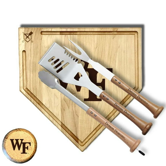 Baseball BBQ  Wake Forest Demon Deacons 17" Trough Silver Slugger Combo Set