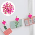 thumbnail image 2 of 50pcs Love Wood Clips Beautiful Small Fixation Clips for Photo Painting (Rosy), 2 of 8