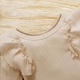 thumbnail image 4 of LMTODLFG Baby Boy Clothes Toddler Baby Girls Long Sleeve Ruffles Romper Bodysuit+Floral Pants Outfits Matching Set Khaki 6-9 Months, 4 of 9