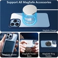 thumbnail image 2 of Magnetic Case for iPhone 13 Pro Case [MIL-Grade Drop Tested & Compatible with MagSafe] Translucent Matte Back with Aluminum Alloy Keys, Shockproof 13 Pro Phone Case 6.1 Inch, BlueClear, 2 of 15