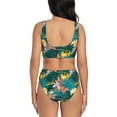 thumbnail image 3 of Rocae Hawaiian Style for Bikini Set for Women Two Piece Sexy High Swimsuits Split Crossover Bikini Medium, 3 of 9