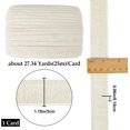 thumbnail image 6 of 27 Yards Fringe Tassel Trim 3cm Wide Fringe Fibre Embroidered Ribbon Chainette Sewing Lace Edge Trimming for Quilting Costume Wedding Dress Curtain Lamp Shade Home Decoration Floral White, 6 of 9