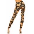 thumbnail image 2 of Creamy Soft Girls Kids Size Leggings, High Rise, Stretchy - by USA Fashion™ Halloween Pumpkins Large, 2 of 2
