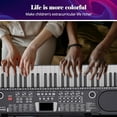 thumbnail image 4 of TIANLAIMEI 61 Keys Electric Digital Piano 100 Tones Eectric Keyboard Built-in Microphone with Stand for Beginners Kids Musical Instruments Gifts, Pink, 4 of 12