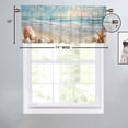 thumbnail image 4 of Coastal Ocean Curtain Valances for Kitchen Windows Summer Starfish Sea Shells on Beach Rod Pocket Valances for Bedroom Living Room Dining Room 54 by 18 in, 1 Panel, 4 of 6