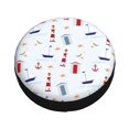 thumbnail image 3 of Gaeub Nautical Lighthouse Sailboat 14-17in Tire Cover, Spare Tire Cover, for Camper Caravan, Trailer, Car, Truck, SUV, Jeep - 16 inch, 3 of 9