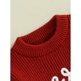 thumbnail image 6 of Bslissey Toddler Baby Girls Boys Christmas Sweater Long Sleeve Letter Pattern Knit Pullovers Infant Loose Jumper Tops 6M 12M 18M 24M 3T 4T Kids Casual Warm Clothes, 6 of 9