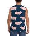 thumbnail image 4 of Balery Pig 1 Camisetas sin mangas para hombre, absorbe la humedad y protege contra el mal olor.-Large, 4 of 7