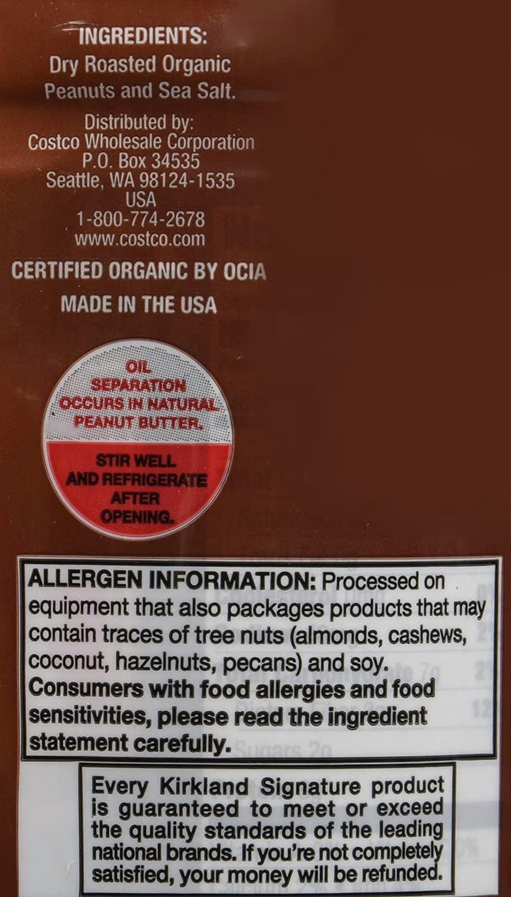 Kirkland Signature Organic Peanut Butter 2Count, 28 Oz