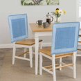 thumbnail image 5 of Sky Blue Retro Greek Key Chair Back Covers, Geometric Greece Ancient Farmhouse Removable Chair Covers for Dining Chairs Set of 6, Chairs Slipcovers Back Seat Protector for Wedding Party 19"x20", 5 of 9