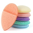 thumbnail image 1 of Juego de 6 esponjas faciales de limpieza, esponjas faciales coloridas para lavado de cara, almohadillas exfoliantes reutilizables para limpieza diaria, 1 of 5