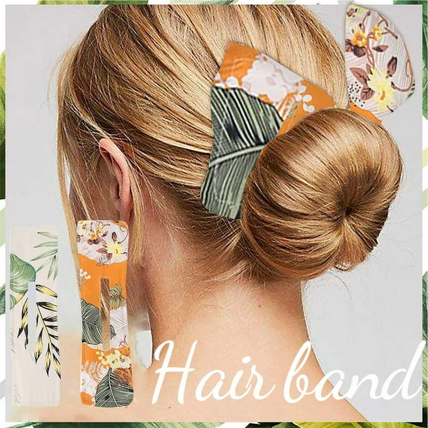 Fiudx Accesorios para El Cabello Franceses, Diademas Ligeras con Estampado de Donuts, Tela Suave y Cómoda, Fáciles de Lavar y Transportar, Ideales para Salidas Deportivas y Fiestas, Accesorios Elegan