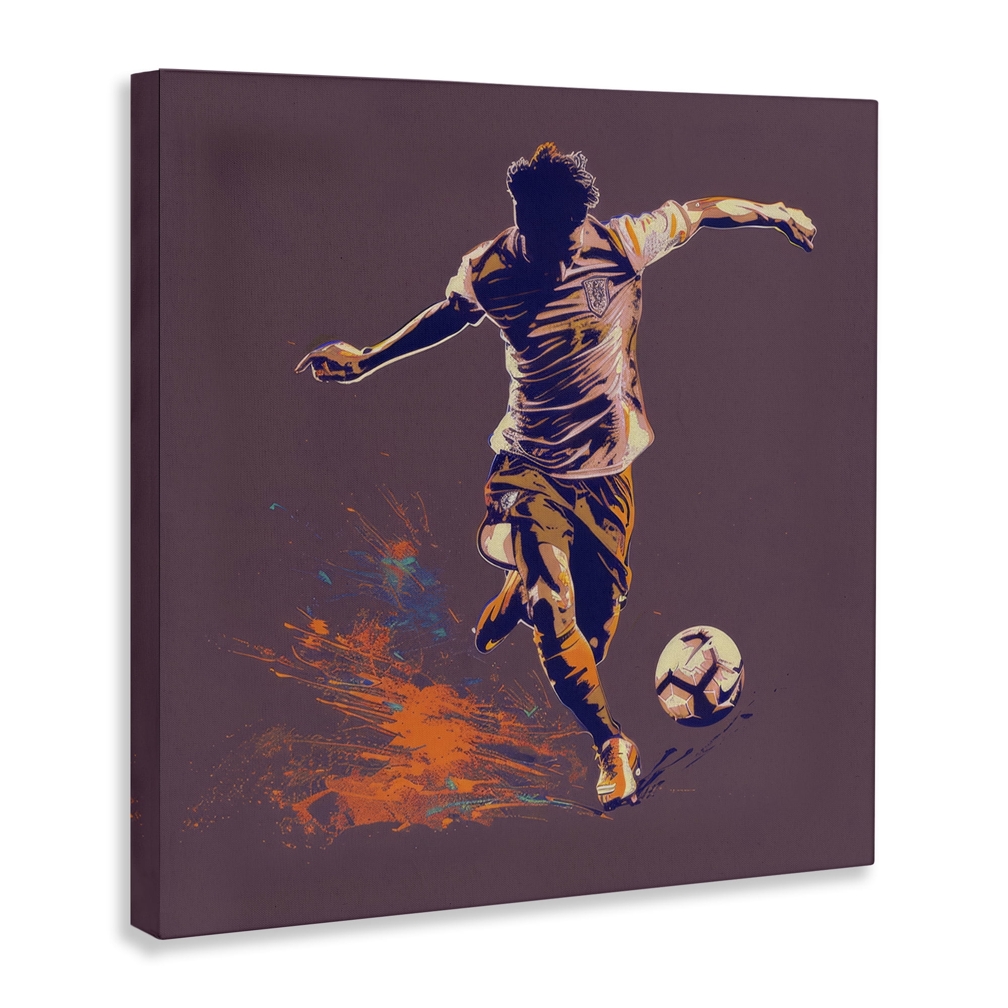 Stupell Industries Winning Goal Abstract Athlete Sports Painting Wrapped Canvas Art Print Wall Art, 24 x 24