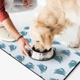 thumbnail image 2 of Colorful Crab Dog Food Mat – Nautical Vintage Watercolor Cartoon Black White Tropical Sea Life Ocean Marine Beach Pet Feeding Mat 17x30, Non-Slip Absorbent Quick Dry Easy Clean, 2 of 7