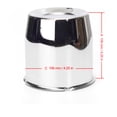 thumbnail image 3 of Rhinotuning 4PCS 4.21" Hub 4.25" H Push Through Wheel Center Caps Chrome Silver for Truck Trailer Wheels Rims, 3 of 5