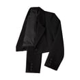 thumbnail image 5 of Crgrtght Women Button Collared Long Sleeve Slim Blazer Jacket Casual Loose Suit Jacket Fashion Work Business Office, Black XXL, 5 of 5
