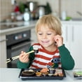 thumbnail image 2 of Chopstick Training Assistant, 8PCS Black Reusable Chopsticks Helpers Trainers Non-Slip Hinges Chopsticks Connector for Children Adults Beginners, 2 of 5