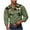 Army Green, variant on ZVNAΖH Mens Button Down Long Sleeve Shirt Camouflage Print Double Pockets Work Shirts for Outdoor Fishing Hiking