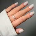 thumbnail image 2 of Salon Perfect Artificial Fake Press On Nails, 450 Milky White, Short Square, File, Glue and Prep Pad Included, 30 Nails, 2 of 7