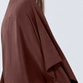 thumbnail image 6 of WREESH Women's Solid Color Suede Shawl With Hollow Fringe, Winter Warm and Comfortable Scarf Coffee, 6 of 7