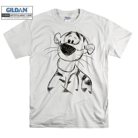 Disney Tigger Sketch Portrait T-shirt Hoodie Kids Child Tote Bag Tshirt S-M-L-XL-XXL-3XL-4XL-5XL Gildan Men Women Unisex A494