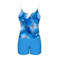 thumbnail image 5 of Ailaofu Plus Size Tankini Swimsuits for Women Bathing Suits Top Two Piece Tummy Control V Neck with Swim Suits, 5 of 6