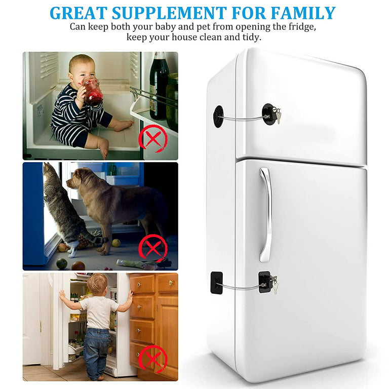 Refrigerator Lock Latch With 3 Digits Combination for Toddlers Children for  sale online