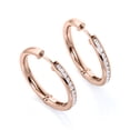 thumbnail image 4 of JeenMata Deslumbrantes Aros de Eternidad de Diamantes de Talla Brillante Redondos de 0,8 Quilates con Canal Pavé en Baño de Oro Rosa de 18 K sobre Plata, 4 of 4