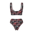 thumbnail image 5 of Daiia Red And Blue Cars Women's Bikini Set Two Piece Swimsuit High Waisted Bikini Adjustable Straps Bikini Perfect for Beach, Pool, and Summer Vacation-Medium, 5 of 9