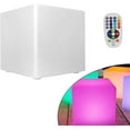 thumbnail image 2 of 17" LED Cube Chair Light Square Cube Color Changing Outdoor Furniture Stool +Remote, 2 of 10