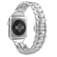 thumbnail image 2 of Luxury Stainless Steel Link Band with Butterfly Closure for Apple Watch - 42mm - Silver, 2 of 2
