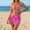 S-Hot Pink, variant on Swimming Suits For Women Swimwear Tankini 3 Piece Outfit With Skirt Bikini Separates For Beach Resort Elegant Clothes S White