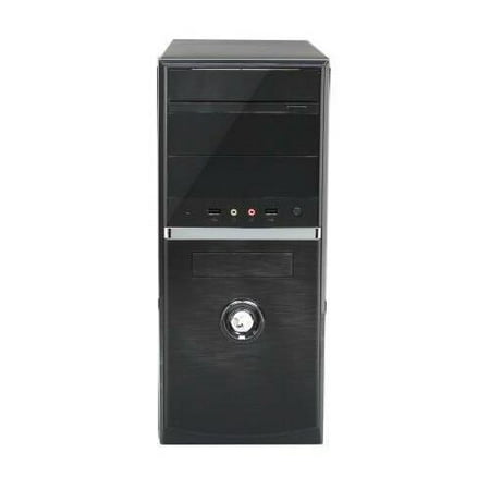 Compucase Enterprise Black 0.5mm Thickness SECC Micro ATX/ ATX tower case with front USB/Audio AAA