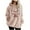 Pink, variant on Cmfcve Oversized Christmas Hoodie for Woman Reindeer Print Double Faced Fleece Holiday Sweatshirt Top Long Sleeve Drawstring Pullover Sweater with Pocket