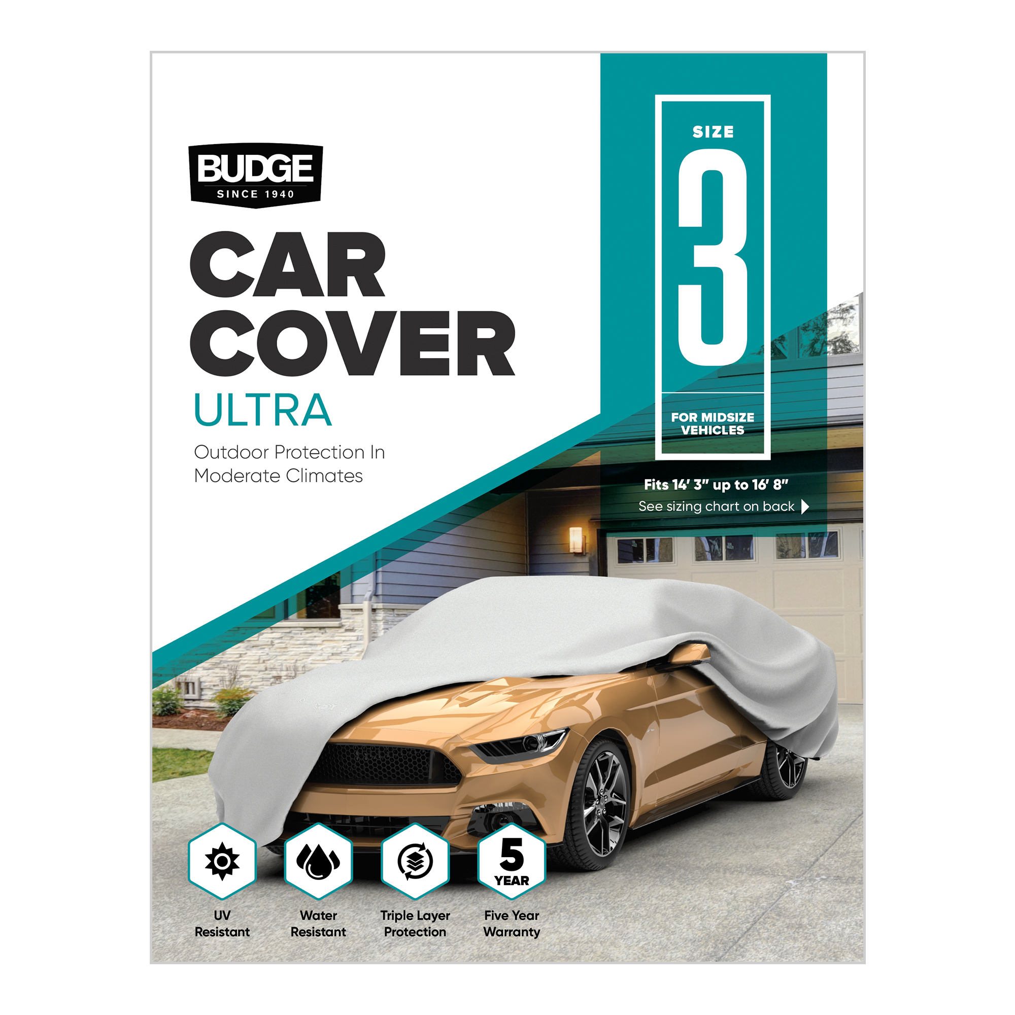 Budge Ultra Car Cover, Standard UV and Dirt Protection for Cars, Multiple Sizes - image 3 of 10