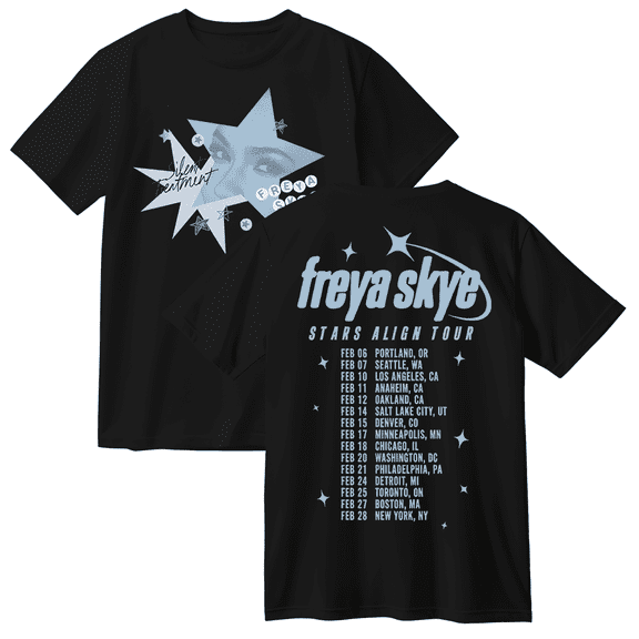 Freya Skye Stars Align Tour 2026 Cotton Tee Women Men Short Sleeve Round Neck Casual Streetwear T-shirt