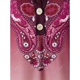 thumbnail image 3 of Tamaño más Ombre Paisley Imprimir Guipure de encaje de manga corta T Rosegal Camisetas tallas grandes, 3 of 5
