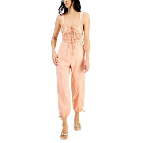 INC International Concepts Ruched Jumpsuit First Blush M