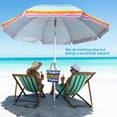 thumbnail image 5 of Heavy Duty High Wind Beach Umbrella with Sand Anchor & Carry Bag|Patio Outdoor Umbrella with Alumininm Frame, Sunshade Umbrella with Push Button Tilt, Ideal for Travel Garden Lawn Poolside, 5 of 5