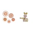 thumbnail image 1 of Juego de decoración de pared artesanal de ratán tejido, bandeja para llaves, estatua de niña, adorno, bandeja decorativa adecuada para sala de estar y, 1 of 8