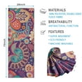thumbnail image 2 of Multicolor Paisley and Floral Pattern Hot Yoga Mat Towel Non Slip for Hot Yoga - Quick-Drying Yoga Mat Cover with 4 Corner Pockets with Travel Bag - Hot Yoga Towel Non Slip 74"x26", 2 of 6