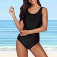 thumbnail image 4 of NECHOLOGY Womens Swimsuit Girls Swimsuits One Piece Swimwear Swimwear Suits Shirred Bikini plus Size Swim Dresses for Women One Piece Black Large, 4 of 5