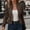 Jackets-Coffee, variant on Gamivast Suede Jacket Women Fitted Casual Business Notch Collar Open Front Blazer Jacket Loose Long Sleeve Streetwear Tunic Coat Winter Trendy Outerwear 2025 Fall Winter Clothes