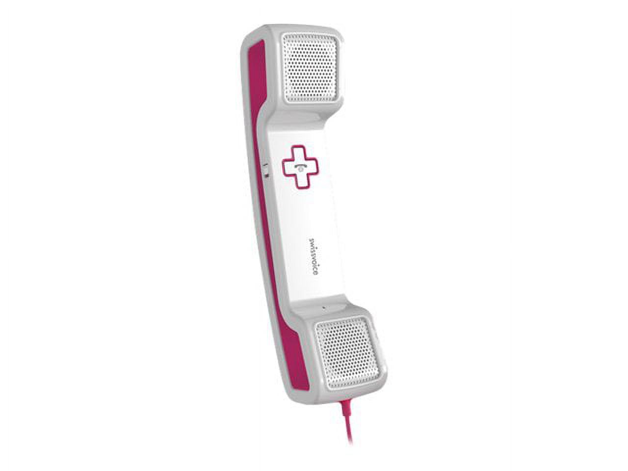 Swissvoice ePure CH05 - Handset for cellular phone - white, pink - for Apple iPhone 5 - image 3 of 4